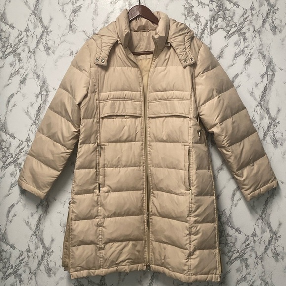 Women’s Puffer Jacket Stand Collar Zip Baggy Down Coats With Side Pockets Size L